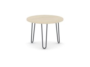 kulaty konferencni stul spider prumer 60 cm cerna podnoz dub prirodni 17765