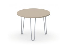 Kulatý konferenční stůl SPIDER, průměr 60 cm, šedostříbrná podnož, zemitá