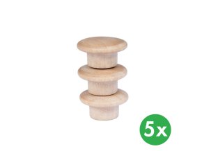 Dřevěné magnety pro skleněné i bílé magnetické tabule, sada 5 ks