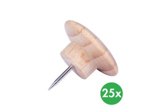 Dřevěné špendlíky Legamaster pro nástěnky, sada 25 ks