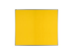 Textilní nástěnka ekoTAB v hliníkovém rámu, 1200 x 900 mm, žlutá