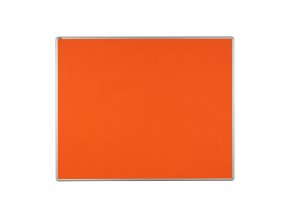 Textilní nástěnka ekoTAB v hliníkovém rámu, 1500 x 1200 mm, oranžová