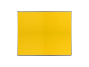 Textilní nástěnka ekoTAB v hliníkovém rámu, 1500 x 1200 mm, žlutá