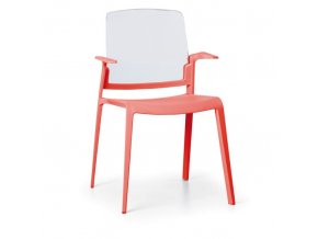 Plastová židle GEORGE, červená