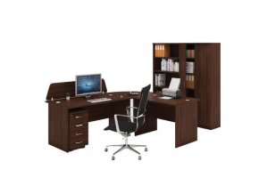 Sestava kancelářského nábytku MIRELLI A+, typ A, ořech