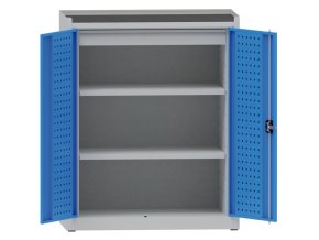 dilenska kovova skrin na naradi kovona 2 police 1 zasuvka svarovana nosnost 50 kg 950 x 500 x 1170 mm 23825