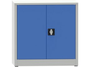 Dílenská policová skříň na nářadí KOVONA JUMBO, 1 police, svařovaná, 800 x 500 x 800 mm, šedá / modrá