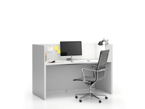 kancelarska sestava single s paravanem segment rovna bila bila 24041