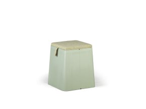 plastovy taburet s polstarkem billy zeleny 24972