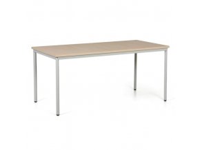 Jídelní stůl TRIVIA, světle šedá konstrukce, 1600 x 800 mm, bříza