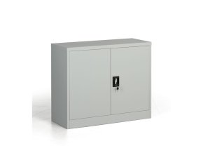 kovova spisova skrin demontovana 1 police 950 x 800 x 400 mm seda 27014