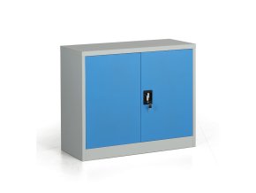 kovova spisova skrin demontovana 1 police 950 x 800 x 400 mm modra 27024