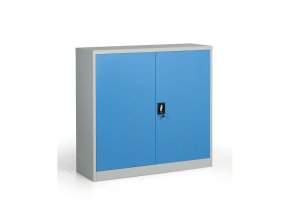 kovova spisova skrin demontovana 2 police 1200 x 1150 x 400 mm modra 27018