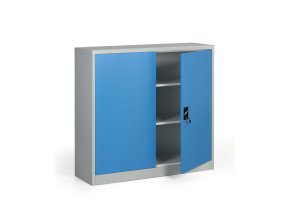 kovova spisova skrin demontovana 2 police 1200 x 1150 x 400 mm modra 27021