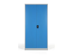 kovova spisova skrin demontovana 4 police 950 x 1950 x 400 mm modra 26989