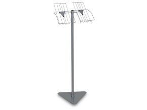 stojan pro odber letaku 2xa4 dratena kapsa sedostribrny 30246