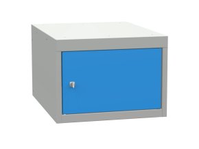 Závěsný dílenský box na nářadí s dveřmi KOVONA, bez polic, 350 x 480 x 610 mm
