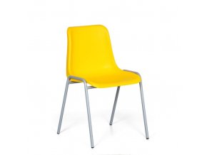 Plastová jídelní židle AMADOR, žlutá