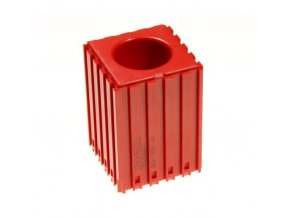 Plastový box pro upínač nástroje typu HSK 40, modul 5x5, 1 dutina, červená