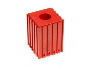 Plastový box pro ukládání kleštin s velkým průměrem 20 mm, modul 5x5, 1 dutina, červená