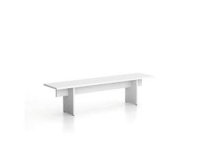 Lavice SOLID, 1800 x 400 x 443 mm, bílá