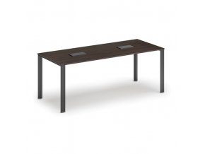 Stůl INFINITY 2000 x 900 x 750, wenge + 2x stolní zásuvka TYP I, černá