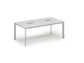 jednaci stul primo invitation 200x100 cm bila 2x stolni zasuvka typ iii stribrna 36674