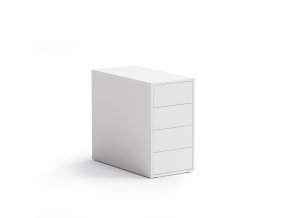 Kancelářský přístavný kontejner BLOCK White, 4 zásuvky, bílá
