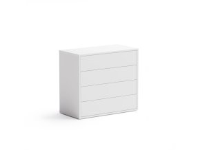 kancelarsky zasuvkovy dil block white nizky 4 zasuvky bila 34305