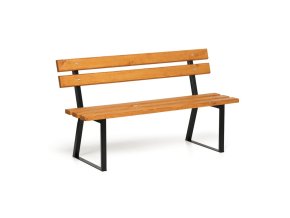 Parková lavička STANDARD s opěradlem, 1500 mm, limba
