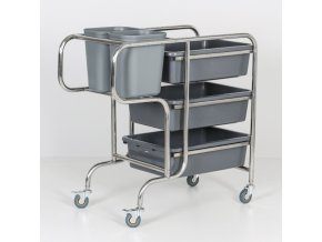 Kuchyňský vozík s plastovými nádobami, 920 x 480 x 960 mm