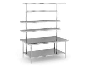 nerezovy pracovni stul s nastavbou 1500 x 950 x 2100 mm 48555