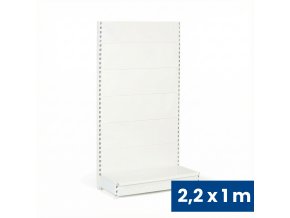 prodejni regal jednostranny plne steny 2200 x 1000 x 450 mm zakladni bila 140825