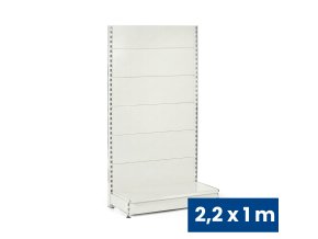 prodejni regal jednostranny perfo steny 2200 x 1000 x 450 mm zakladni bila 140818