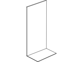 Prodejní regál jednostranný, plné stěny, 2200 x 1000 x 450 mm, přídavný, antracit
