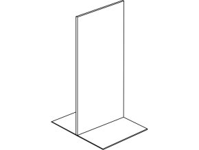 Prodejní regál oboustranný, plné stěny, 2200 x 1000 x 900 mm, přídavný, antracit