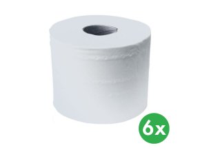 Toaletní papír MERIDA OPTIMUM FLEXI, dvouvrstvý, bílý, role 120 m, 6 ks