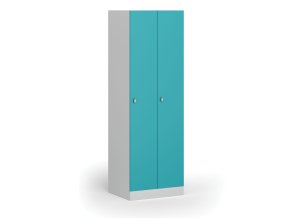 kovova satni skrinka 2 oddily 1850 x 600 x 500 mm demont otocny zamek zelene dvere 111306