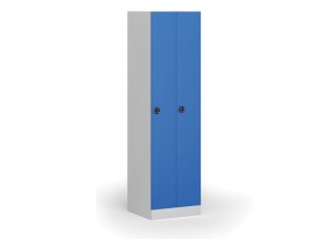 zuzena kovova satni skrinka 2 oddily 1850 x 500 x 500 mm demont kodovy zamek modre dvere 111269