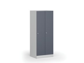 snizena satni skrinka 2 oddily 1500 x 600 x 500 mm demont cylindricky zamek tmave sede dvere 111166