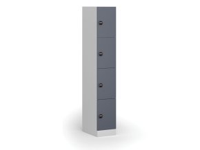 satni skrinka s uloznymi boxy 4 boxy 1850 x 300 x 500 mm demont rfid zamek tmave sede dvere 110829