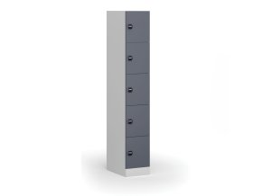 satni skrinka s uloznymi boxy 5 boxu 1850 x 300 x 500 mm demont rfid zamek tmave sede dvere 110813