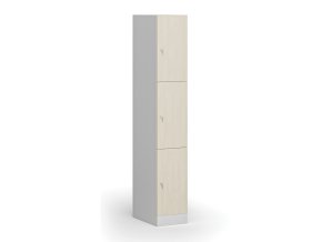 satni skrinka s uloznymi boxy 3 boxy 1850 x 300 x 500 mm cylindricky zamek laminovane dvere briza 110798