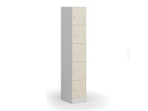 satni skrinka s uloznymi boxy 5 boxu 1850 x 300 x 500 mm cylindricky zamek laminovane dvere briza 110913