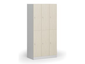 satni skrinka s uloznymi boxy 6 boxu 1850 x 900 x 500 mm cylindricky zamek laminovane dvere briza 111022