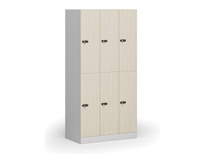 satni skrinka s uloznymi boxy 6 boxu 1850 x 900 x 500 mm mechanicky kodovy zamek laminovane dvere briza 111048