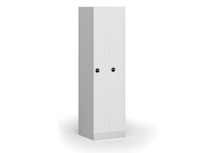 zuzena kovova satni skrinka 2 oddily 1850 x 500 x 500 mm demont rfid zamek laminovane dvere bila 110975