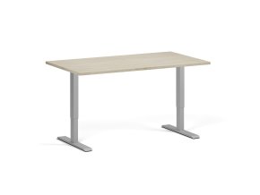 vyskove nastavitelny stul 140x80 cm 2 motory seda podnoz dub prirodni 97514