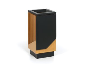 odpadkovy kos 49 l cerny imitace dreva 69395