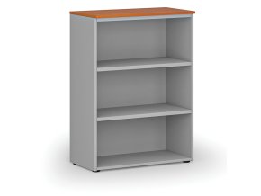 Kancelářský regál PRIMO GRAY, 1087 x 800 x 420 mm, šedá/třešeň